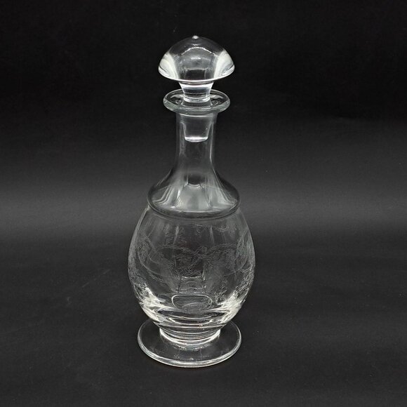 Etched Crystal Wine Carafe Mousseline - Picture 10 of 11